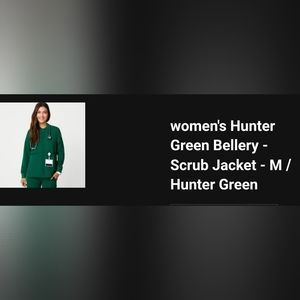 NWT Figs Hunter Green M Bellery Scrub Jacket